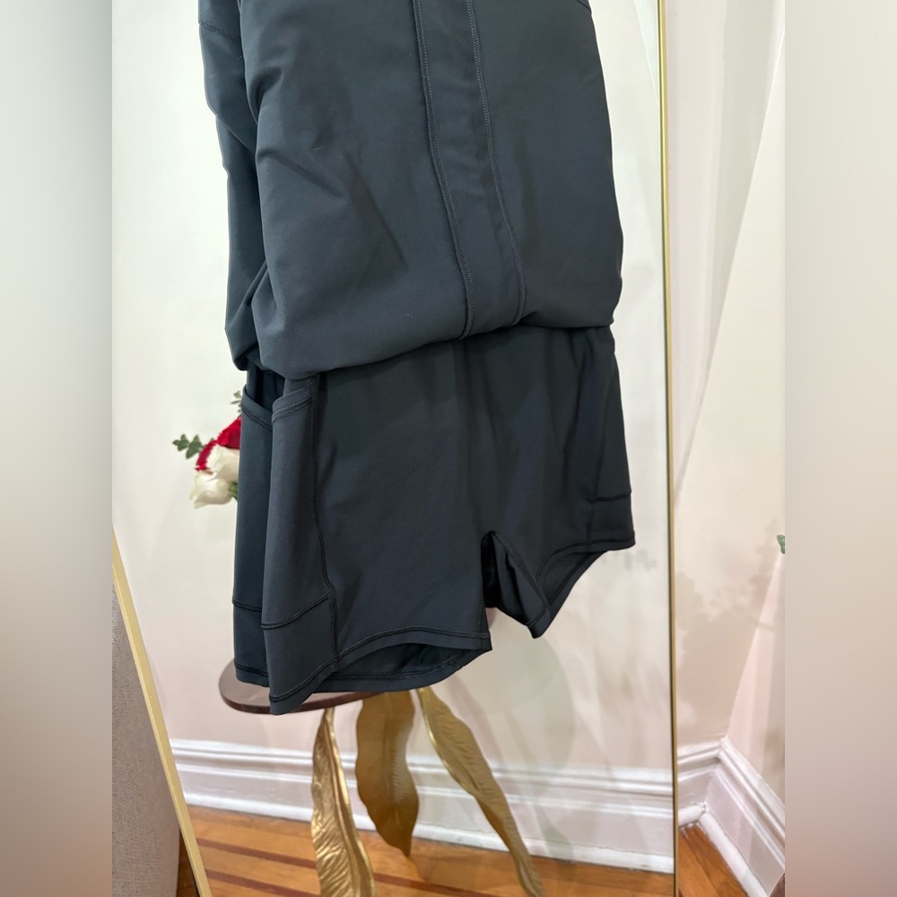 Abercrombie  & Fitch YPB Classic Black Sleeveless V-Neck Mini Dress Skort - Picture 3 of 9